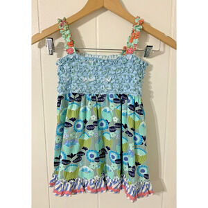 NEW Matilda Jane Platinum Floral Smart Knot Dress size 8 NWT